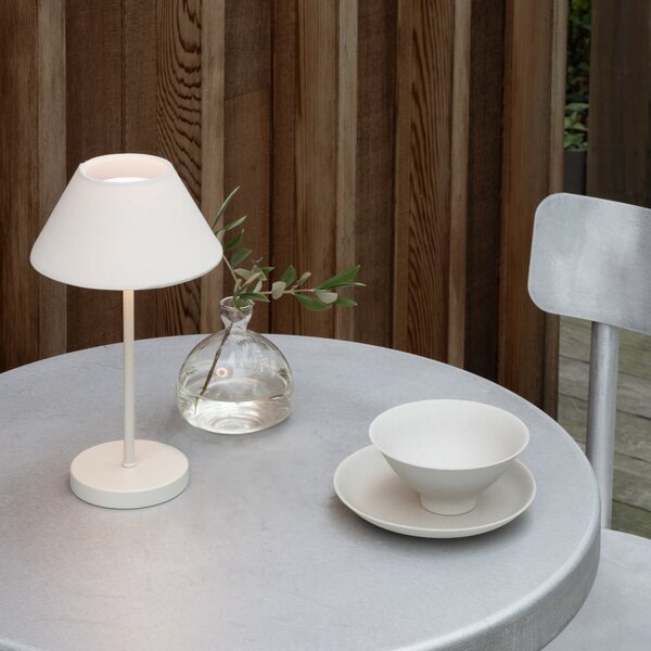 Stolní lampa Watt & Veke, Teya, stmívatelné, Bílá, Obývací pokoj, Kov, Design