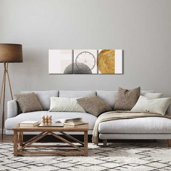 Obraz - Rustic Arches N⁰2 (s hodinami) (90x30 cm)