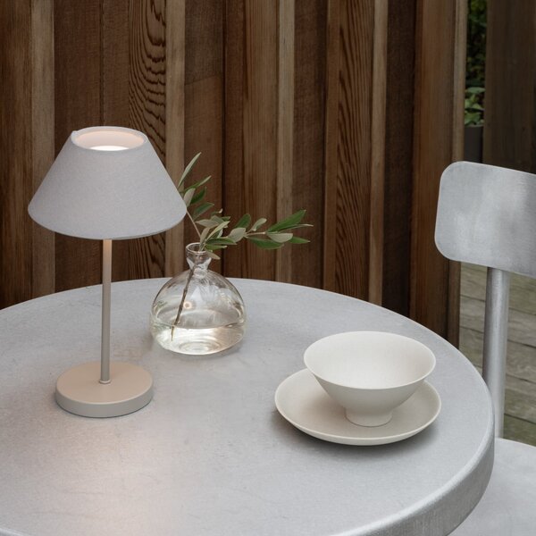 Stolní lampa Watt & Veke, Teya, stmívatelné, Šedá, Obývací pokoj, Kov, Design