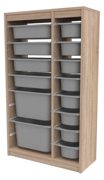 Organizér na hračky Dremonka 6 (dub sonoma + šedá)
