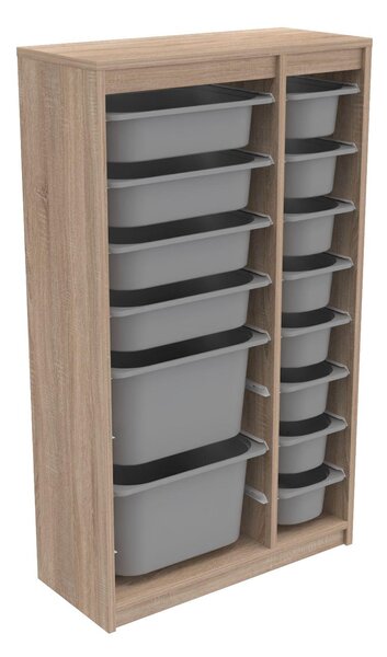 Organizér na hračky Dremonka 6 (dub sonoma + šedá)