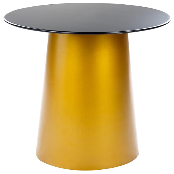 Kovový boční stolek černý/ zlatý KERANG
