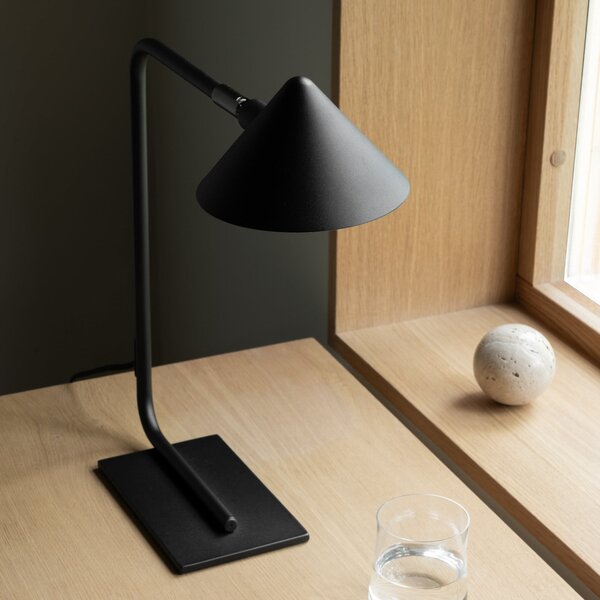 Stolní lampa Watt & Veke, Kuro, stmívatelné, Černá, Obývací pokoj, Kov, Design