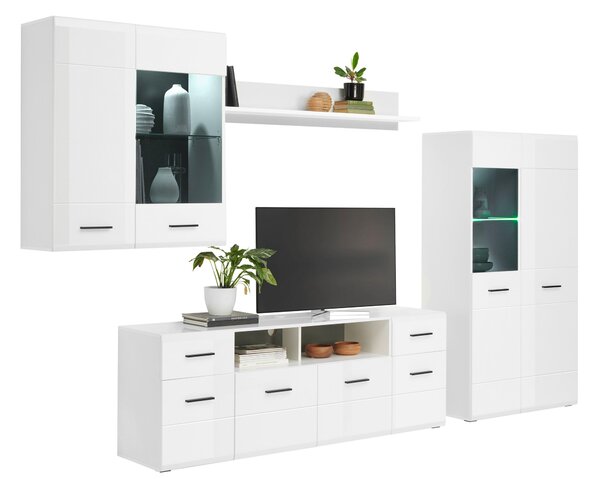 KOMODA POD TELEVIZI, antracitová, bílá, 180/63,7/41,6 cm Hom`in - TV stolky & komody pod TV