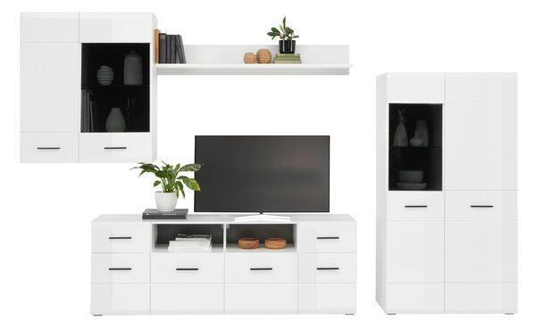 KOMODA POD TELEVIZI, antracitová, bílá, 180/63,7/41,6 cm Hom`in - TV stolky & komody pod TV