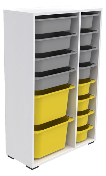 Organizér na hračky Dremonka 7 (bílá + šedá + žlutá)