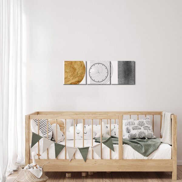 Obraz - Rustic Arches N⁰3 (s hodinami) (90x30 cm)