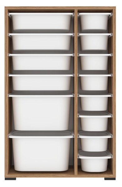 Organizér na hračky Dremonka 7 (ořech + bílá)