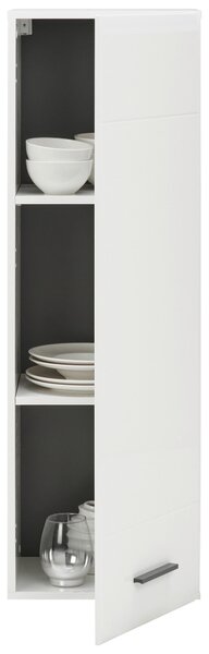 ZÁVĚSNÁ VITRÍNA, antracitová, bílá, 40/122/35 cm Hom`in - Závěsné vitríny