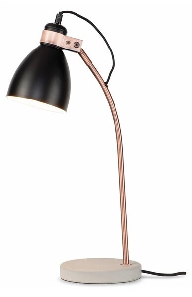 Černo-šedá stolní lampa s kovovým stínidlem (výška 50 cm) Denver – it's about RoMi