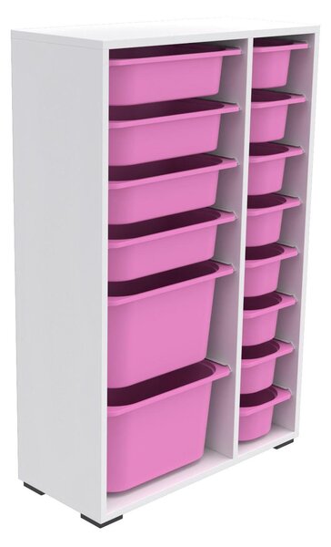 Organizér na hračky Dremonka 7 (růžová + bílá)