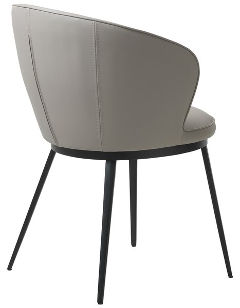 Designová židle Danika taupe - ekokůže