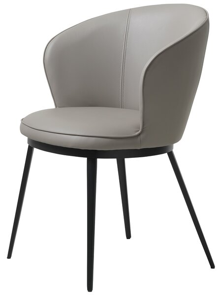 Designová židle Danika taupe - ekokůže