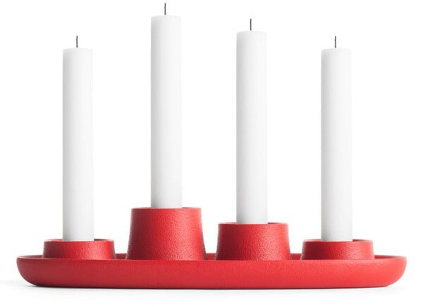 Červený svícen EMKO Aye Aye Four Candles