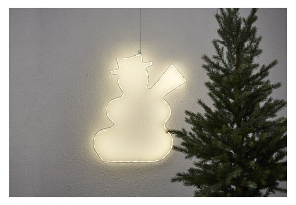 Závěsná svítící LED dekorace Star Trading Lumiwall Snowman, výška 50 cm