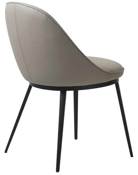 Designová jídelní židle Danika taupe ekokůže