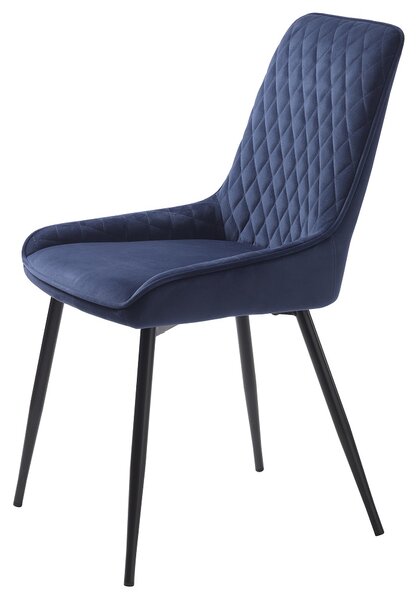 Designová jídelní židle Dana modrý samet