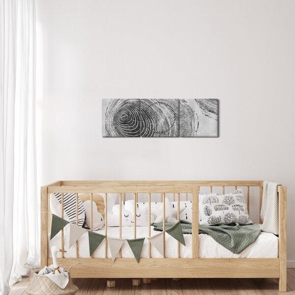 Obraz - Motiv stromu (s hodinami) (90x30 cm)