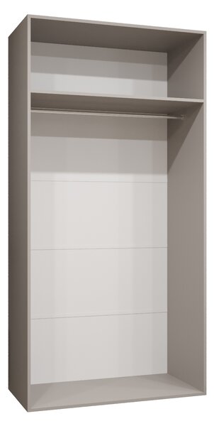 Šatní skříň 100 cm Mirabella 1 (kašmír + černá)