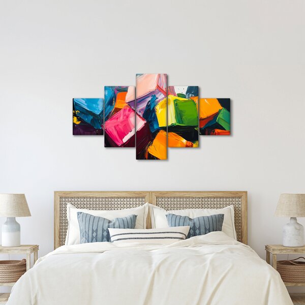 Obraz - Barevné krychle (125x70 cm)