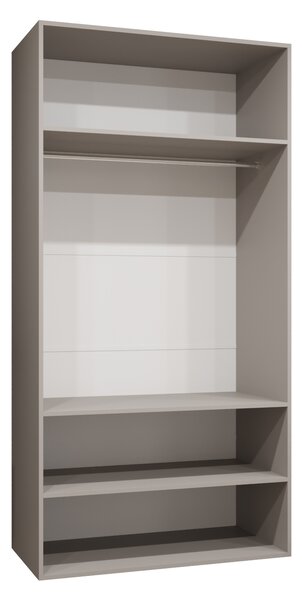 Šatní skříň 100 cm Mirabella 1 (kašmír + černá)