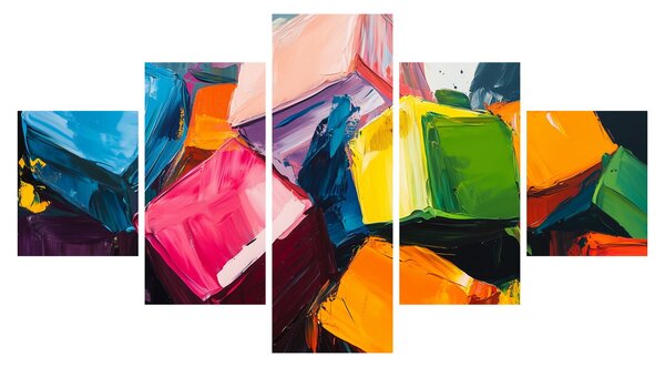 Obraz - Barevné krychle (125x70 cm)