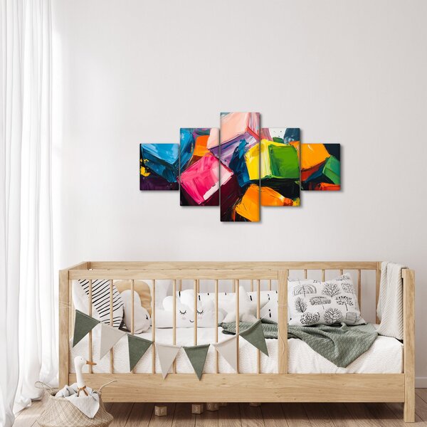 Obraz - Barevné krychle (125x70 cm)