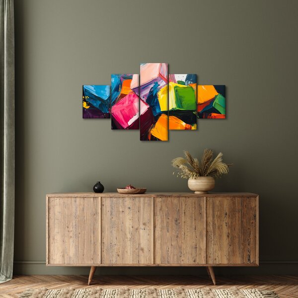Obraz - Barevné krychle (125x70 cm)