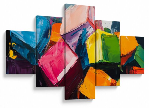 Obraz - Barevné krychle (125x70 cm)