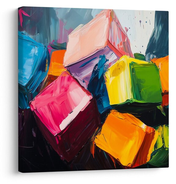 Obraz - Barevné krychle (30x30 cm)