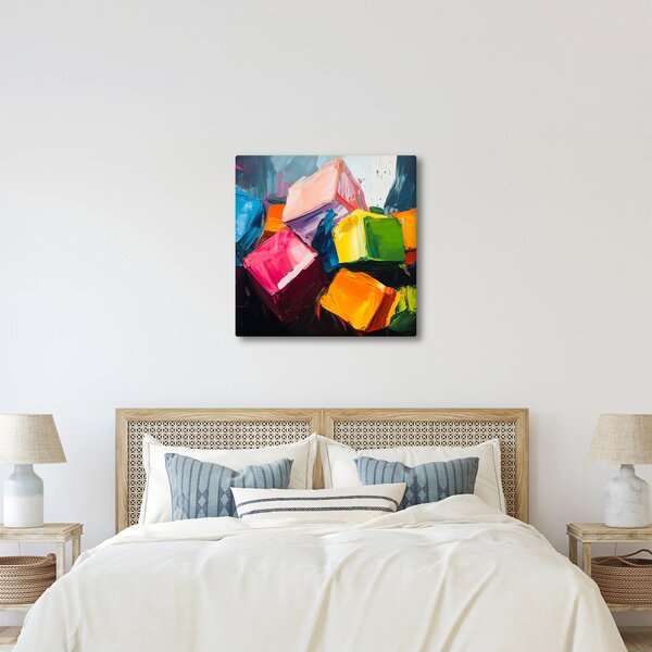 Obraz - Barevné krychle (30x30 cm)