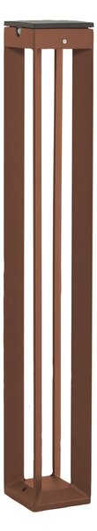 Les Jardins LED solární světlo Borne se senzorem 90 cm, corten, stmívatelný, Hnědá / rez, Hliník, Design, Venkovní patník / osvětlení cesty
