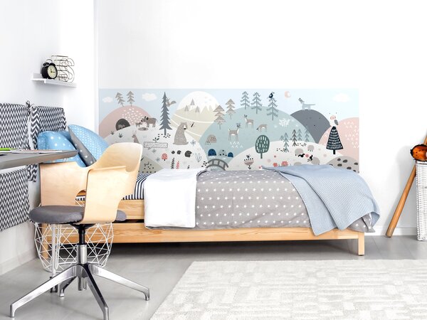 FUGU Veselý les pink - ochrana stěny za postel Varianta ochrany zdi: Delší strana postele 200x65 cm
