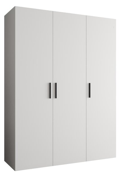 Šatní skříň 150 cm Borry 1 (bílá + černá)