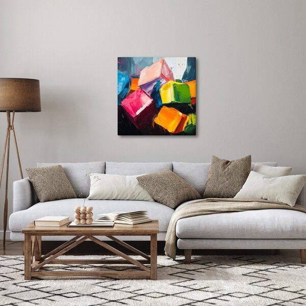 Obraz - Barevné krychle (30x30 cm)