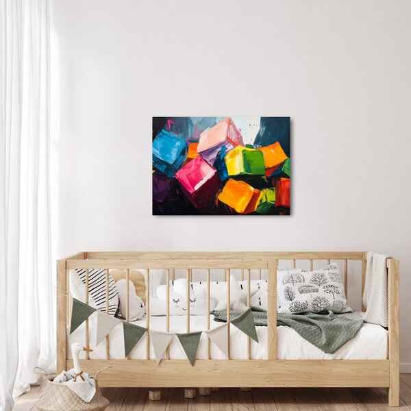 Obraz - Barevné krychle (70x50 cm)
