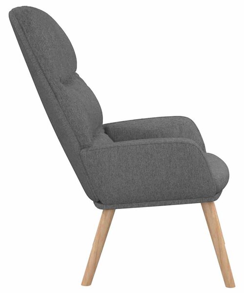 Relaxační křeslo světle šedé textil 340990