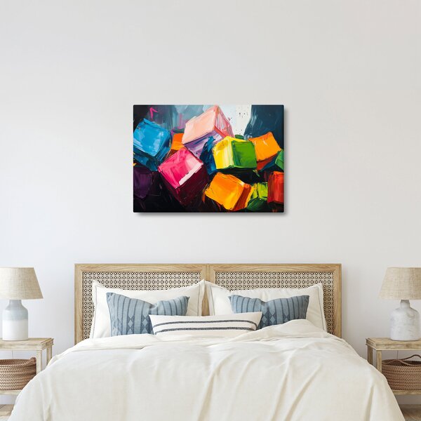 Obraz - Barevné krychle (70x50 cm)