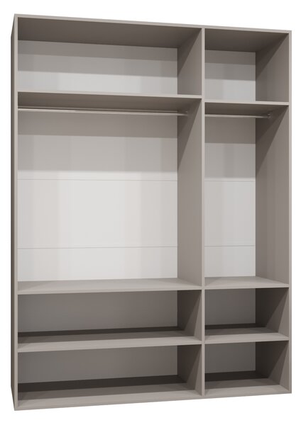 Šatní skříň 150 cm Parna 2 (kašmír + černá)