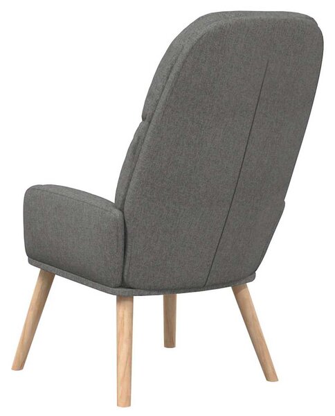 Relaxační křeslo světle šedé textil 340990
