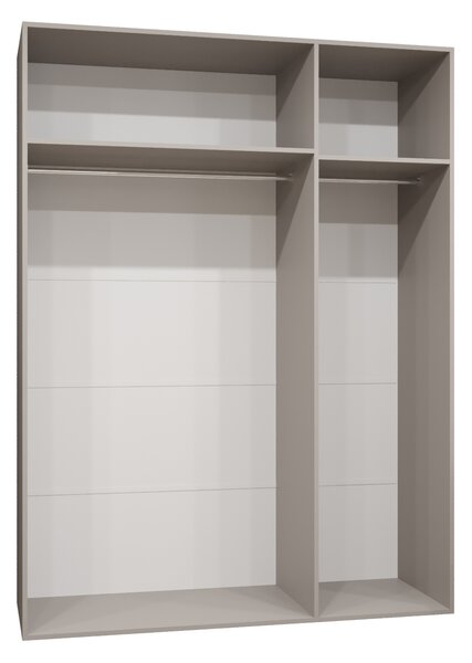Šatní skříň 150 cm Parna 2 (kašmír + černá)