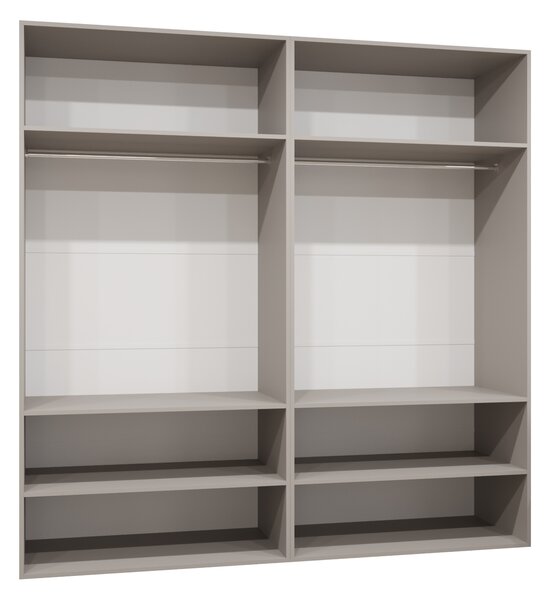 Šatní skříň 200 cm Borry 1 (kašmír + černá)
