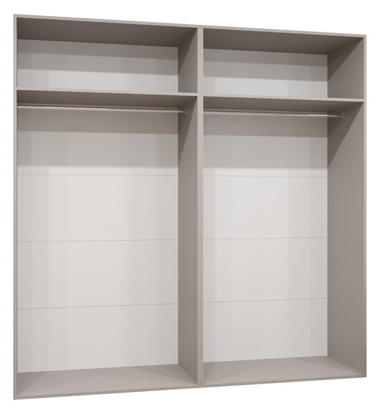 Šatní skříň 200 cm Borry 1 (kašmír + černá)
