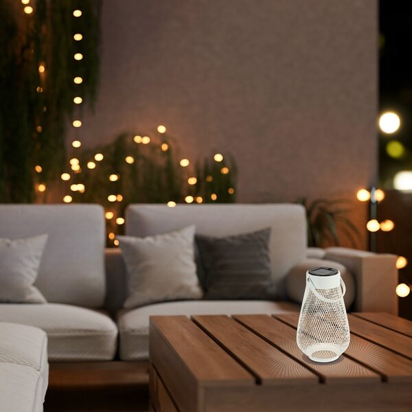 Rabalux Bílá LED solární zahradní lampa Tapolca 0,16W 77176