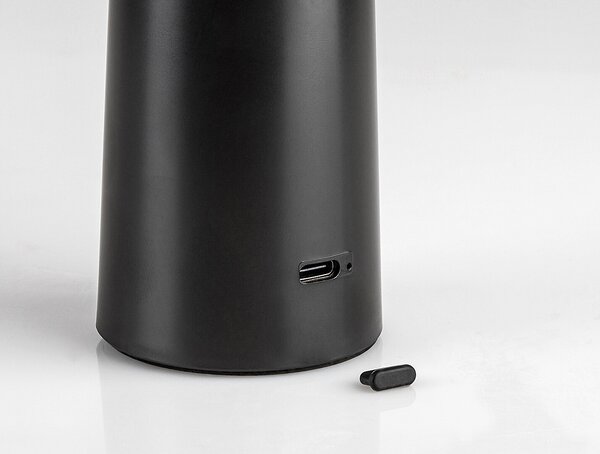 Rabalux Černá LED zahradní nabíjecí lampa Polperro 3W 77147