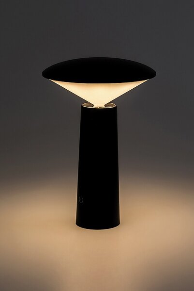 Rabalux Černá LED zahradní nabíjecí lampa Polperro 3W 77147
