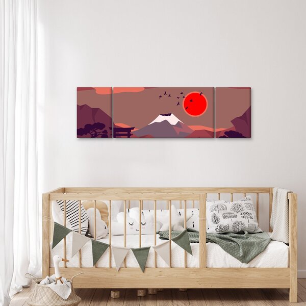 Obraz - Hory Fudži (170x50 cm)
