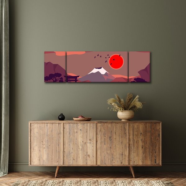 Obraz - Hory Fudži (170x50 cm)