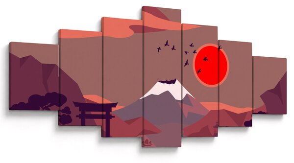 Obraz - Hory Fudži (210x100 cm)