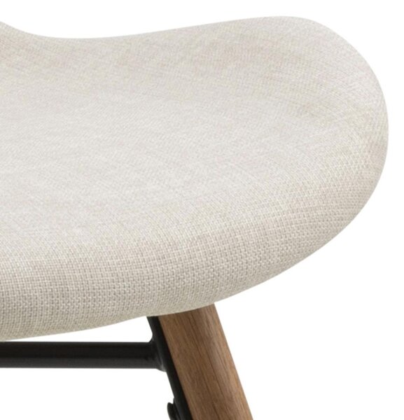 Čalouněná židle >Batilda -A1< (sada 2 kusů) v pískové barvě, polyester - 47x82,5x53cm (ŠxVxH)